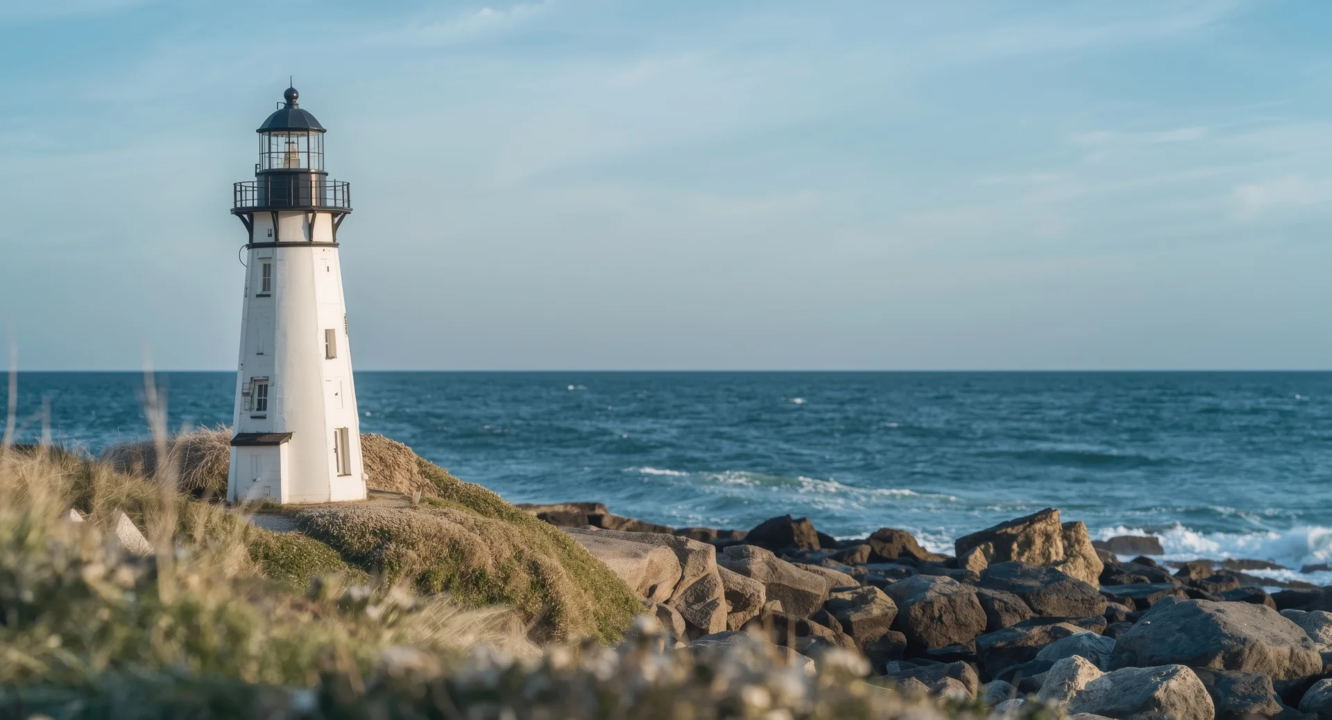 Lighthouse on the Connecticut shore